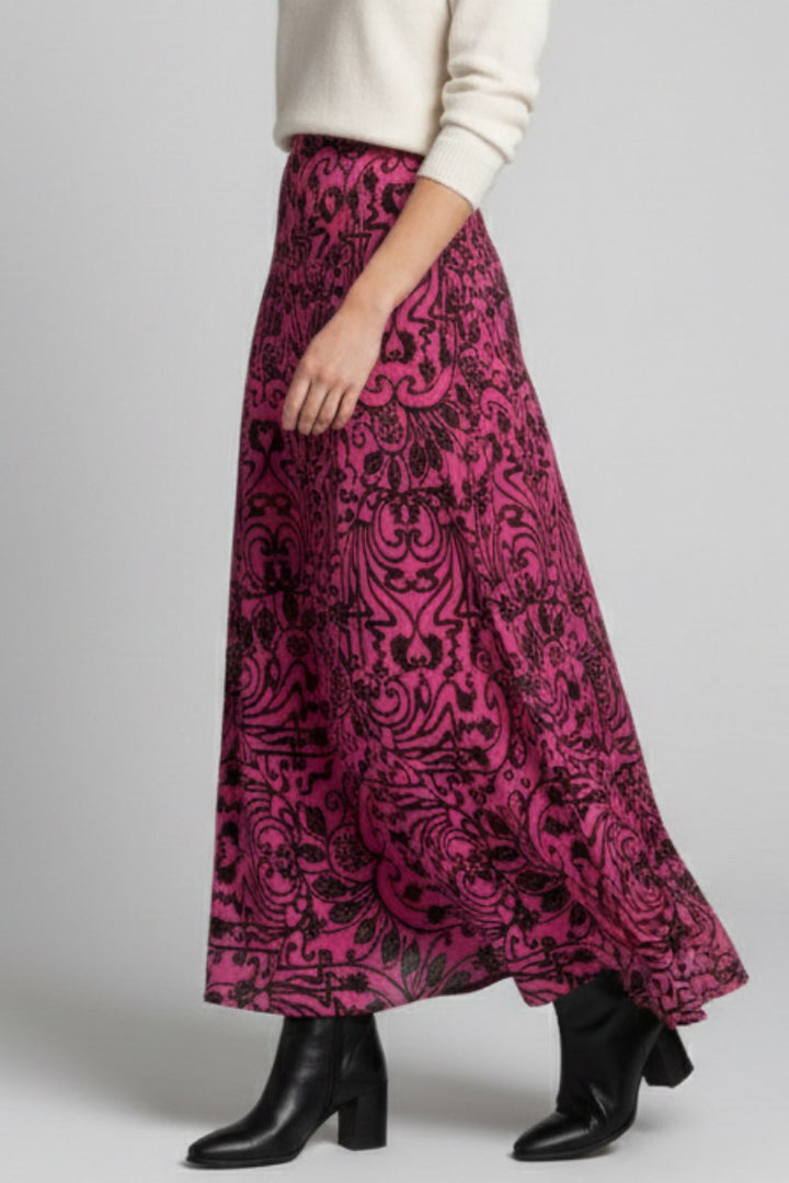 Printed Maxi Skirt with Elastic Waist — Rafferty