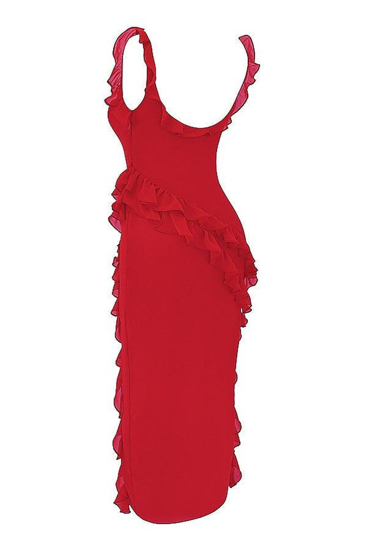Georgia — Ruffle Trim Maxi Dress for Women