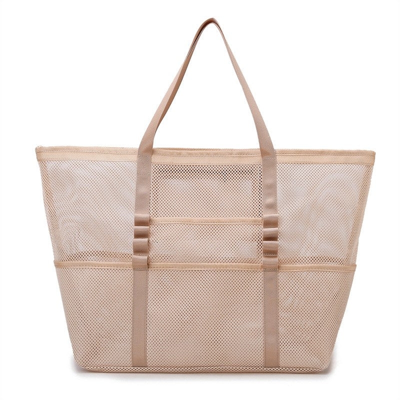 Sasha – Large Mesh Beach Bag for Women with Wide Shoulder Strap