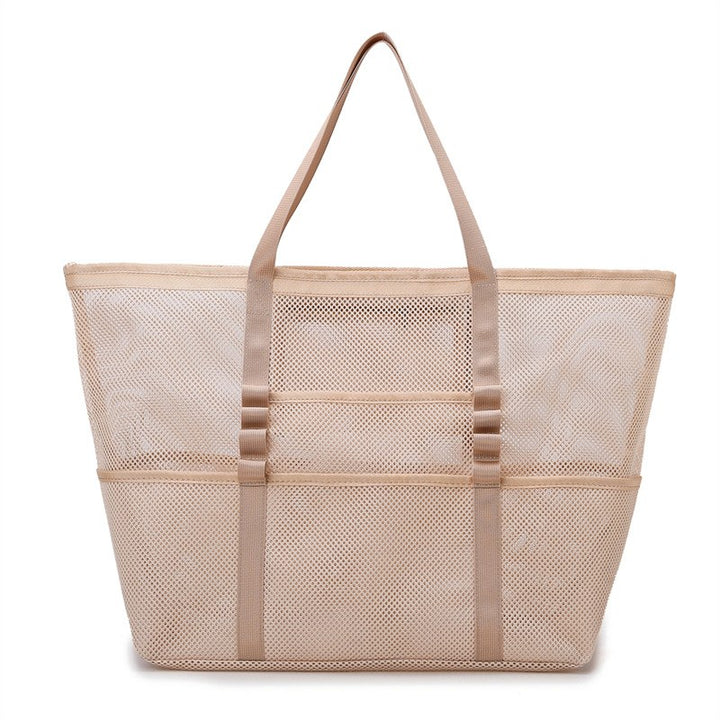 Sasha – Large Mesh Beach Bag for Women with Wide Shoulder Strap