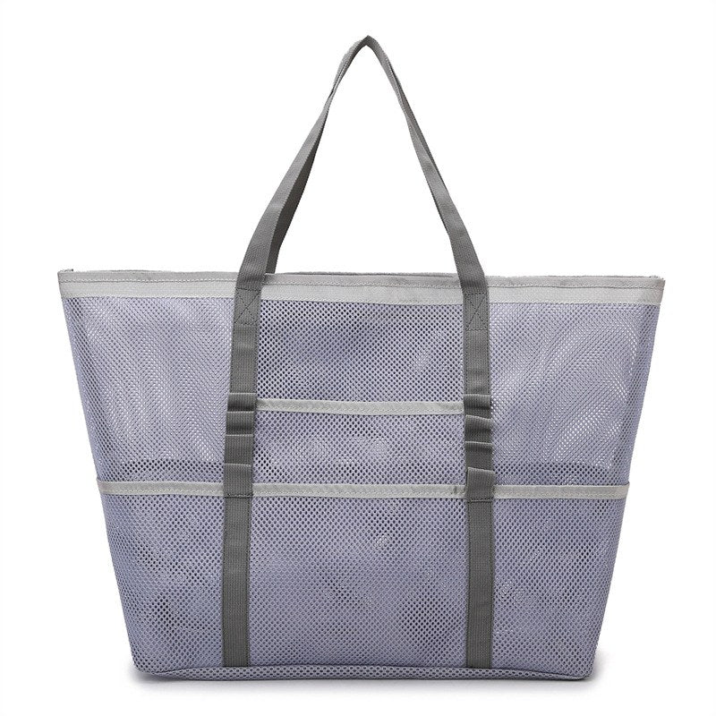 Sasha – Large Mesh Beach Bag for Women with Wide Shoulder Strap