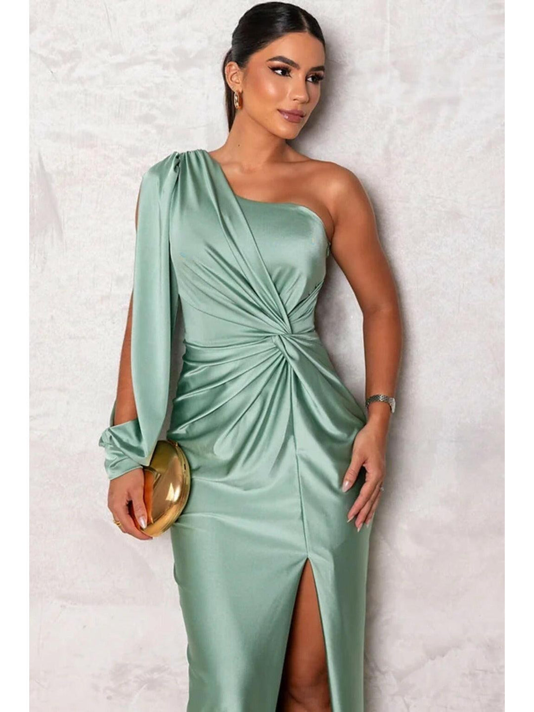Marlowe — Satin Wrap Maxi Dress for Women