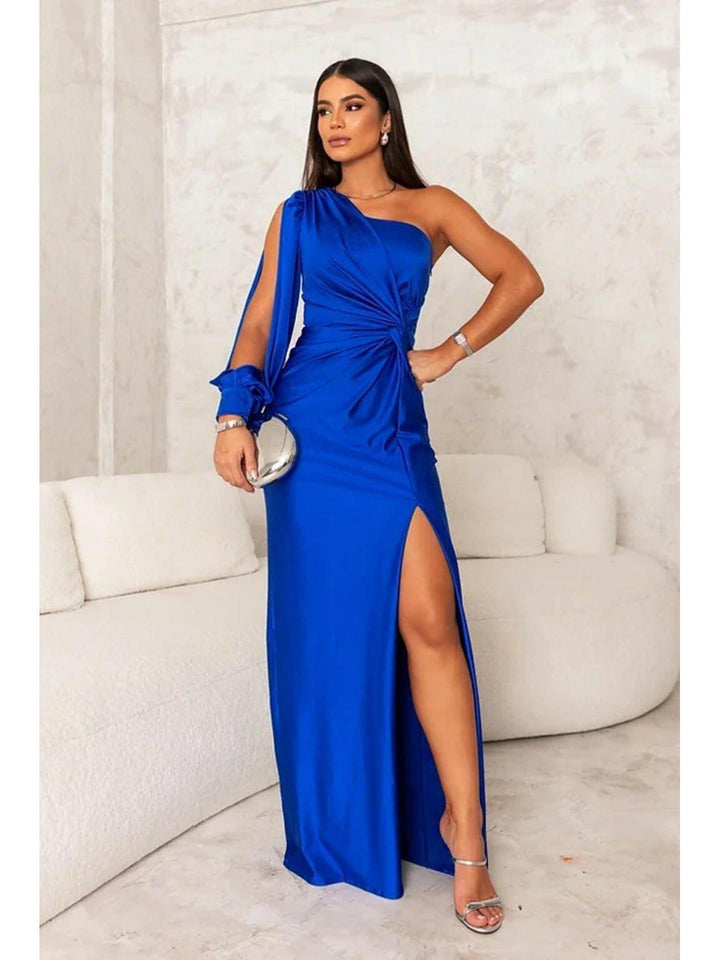 Marlowe — Satin Wrap Maxi Dress for Women