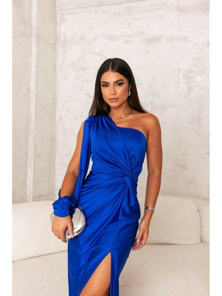 Marlowe — Satin Wrap Maxi Dress for Women