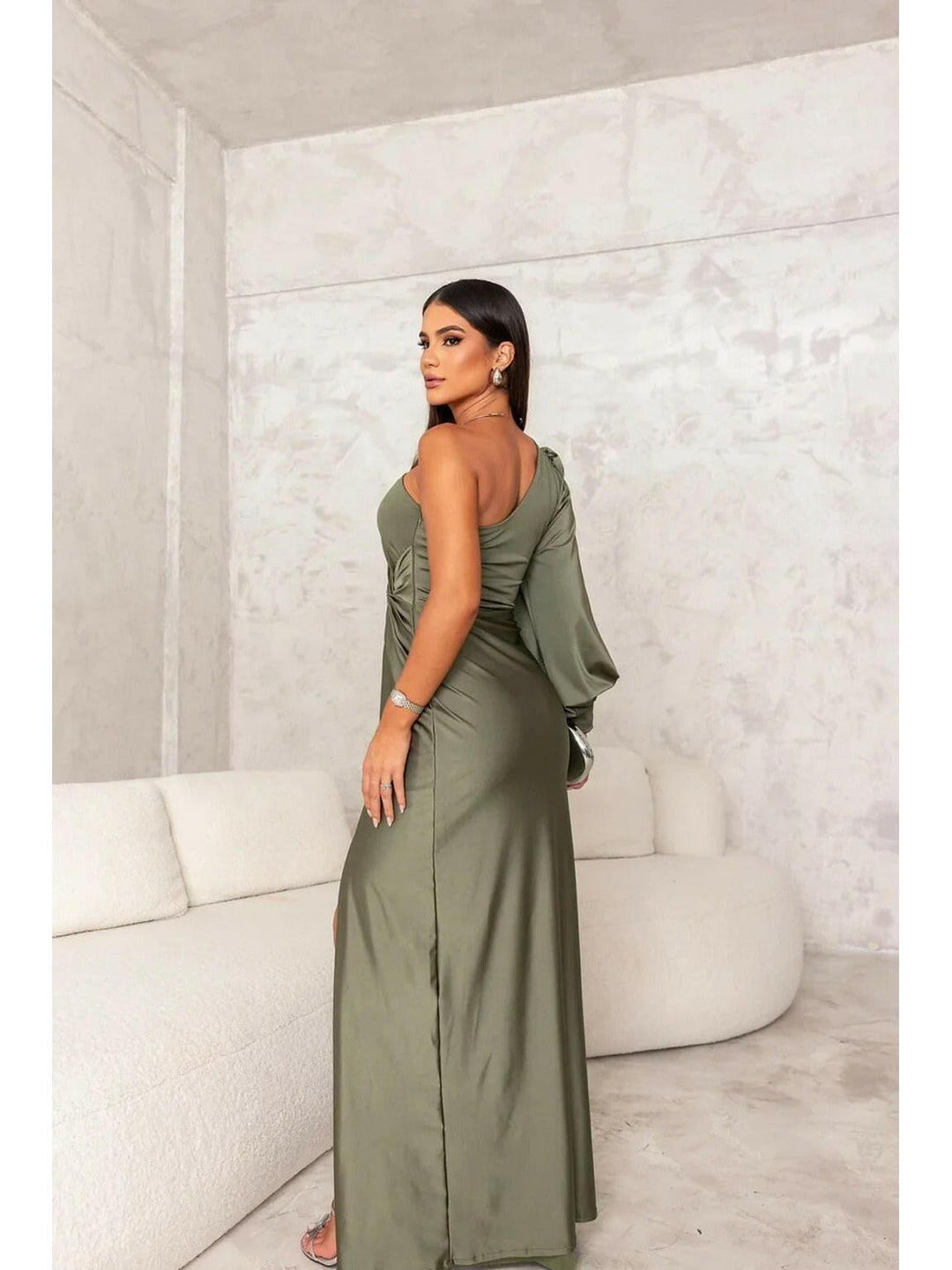 Marlowe — Satin Wrap Maxi Dress for Women
