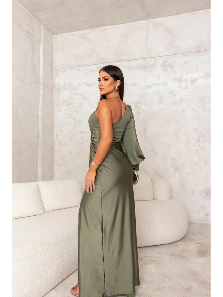 Marlowe — Satin Wrap Maxi Dress for Women