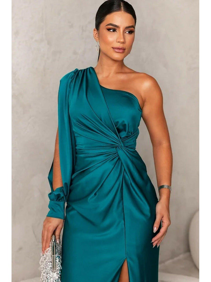 Marlowe — Satin Wrap Maxi Dress for Women