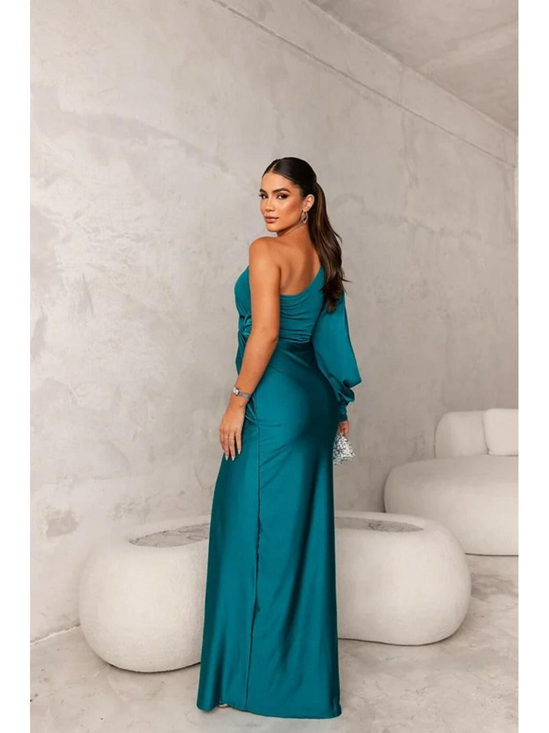 Marlowe — Satin Wrap Maxi Dress for Women