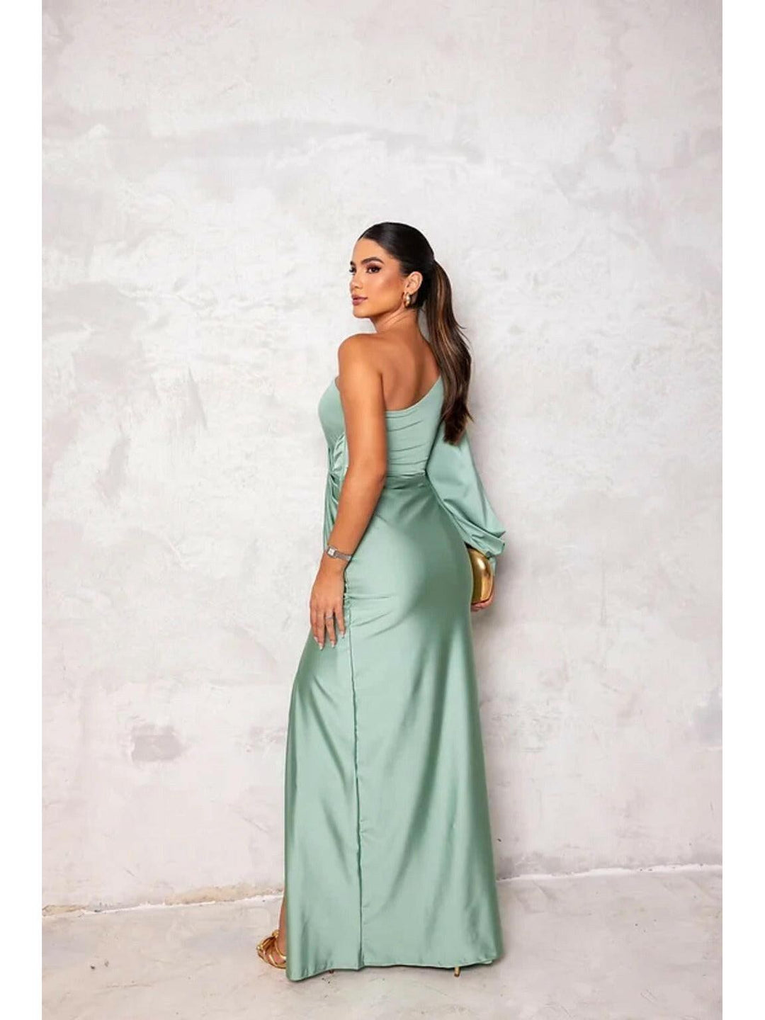 Marlowe — Satin Wrap Maxi Dress for Women
