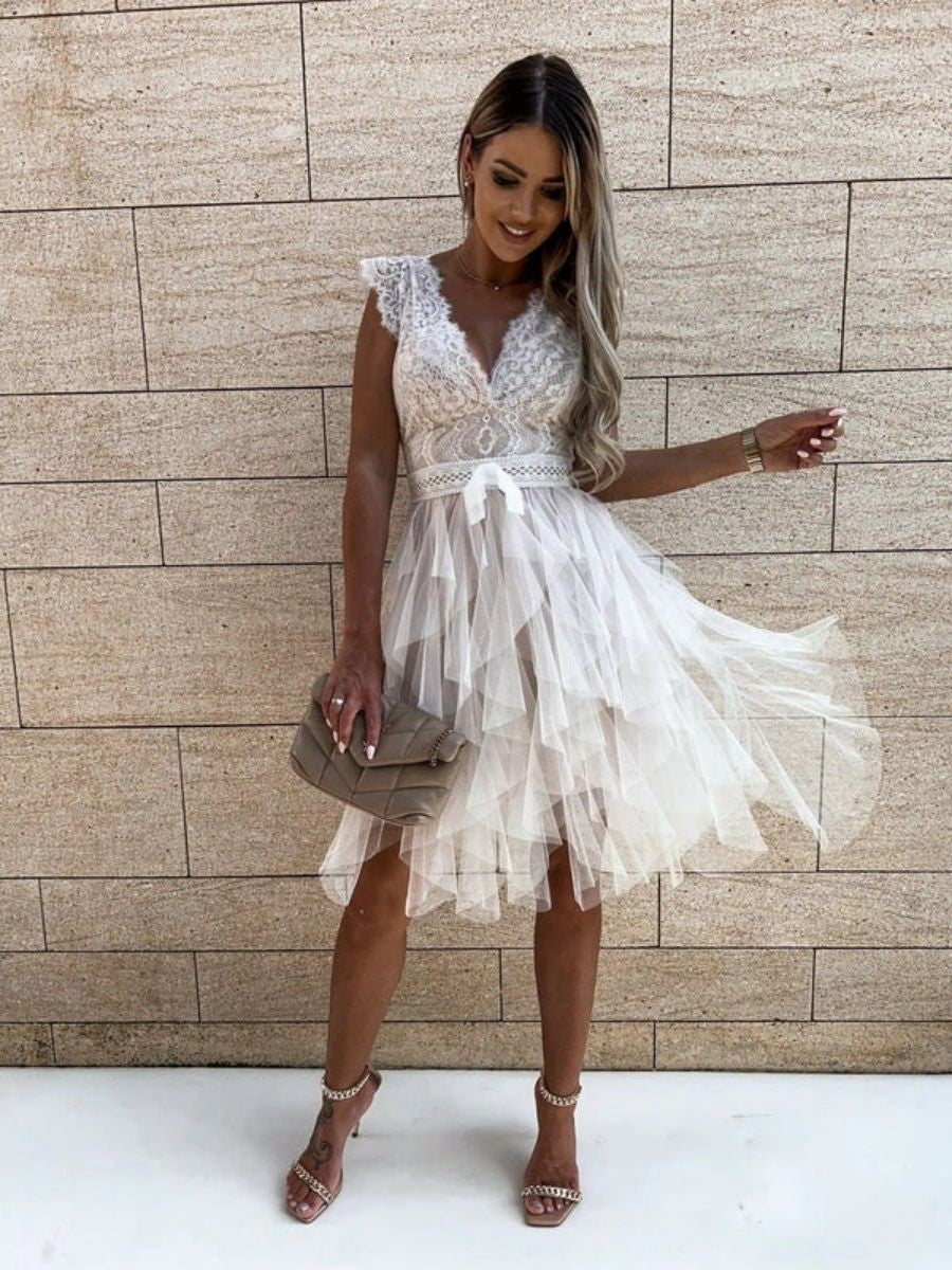 Tiered Lace Cocktail Dress for Women — Seraphina, image 1