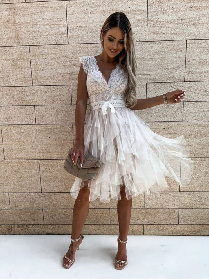 Tiered Lace Cocktail Dress for Women — Seraphina, image 1