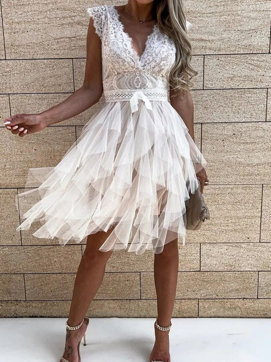 Tiered Lace Cocktail Dress for Women — Seraphina, image 3