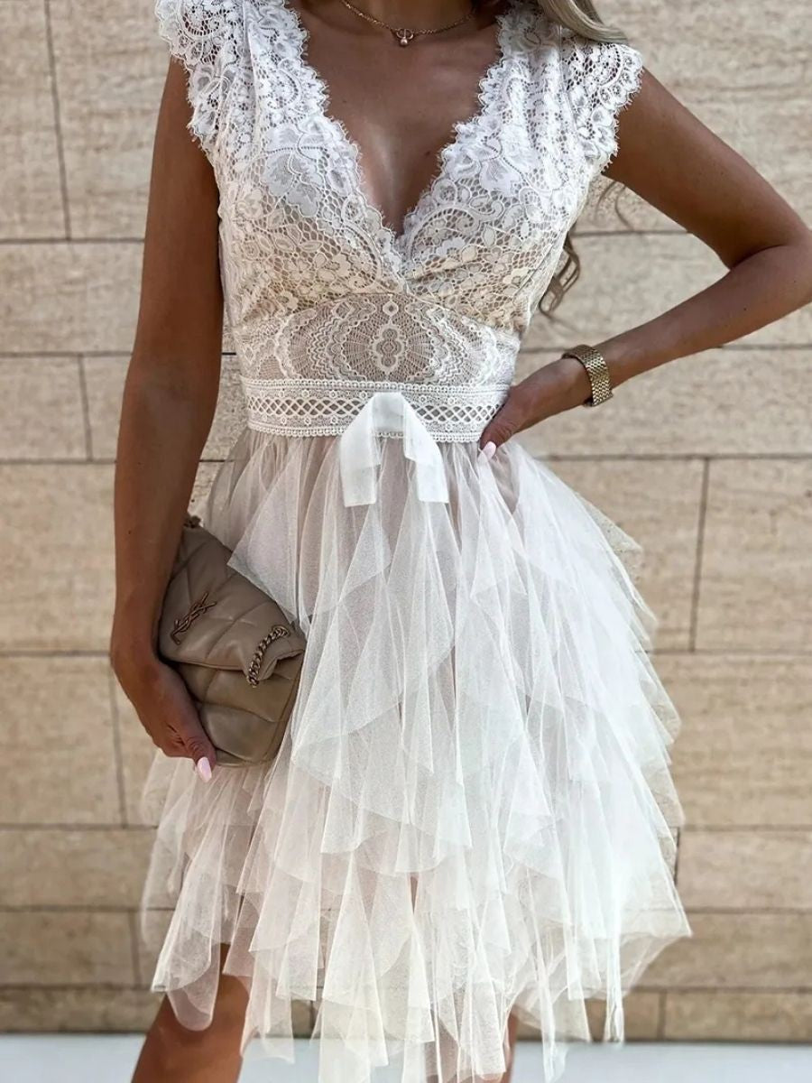 Tiered Lace Cocktail Dress for Women — Seraphina, image 4