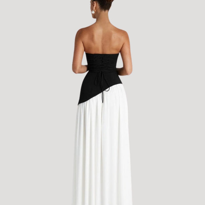 Delphi — Strapless Pleated Maxi Dress for Women