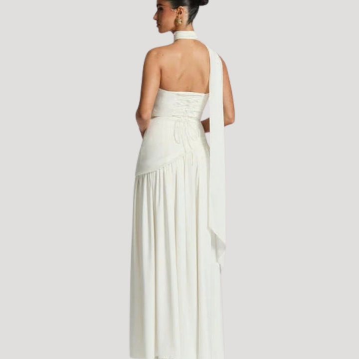 Delphi — Strapless Pleated Maxi Dress for Women