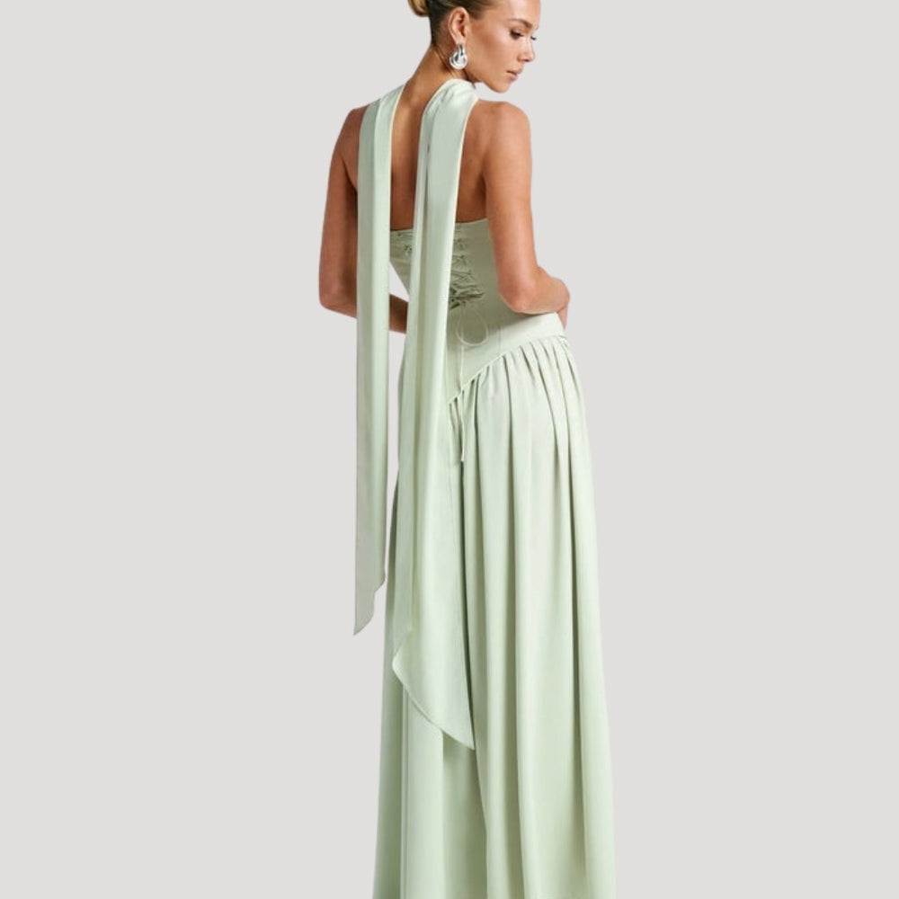 Delphi — Strapless Pleated Maxi Dress for Women