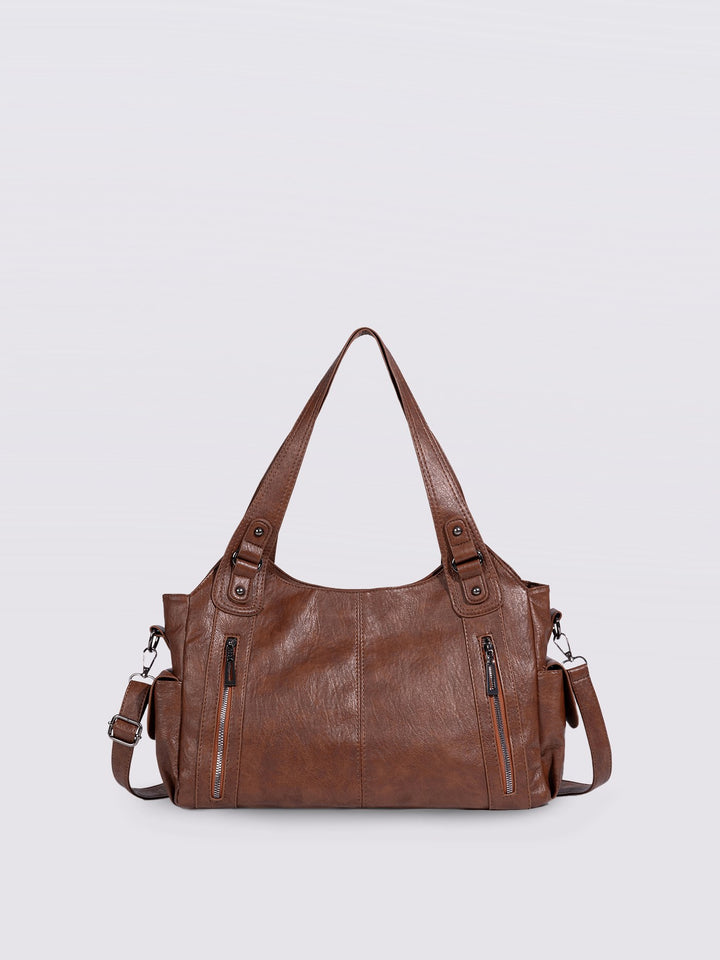 Pia — Structured Leather Look Tote Bag for Women