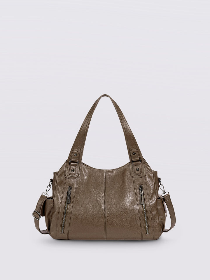 Pia — Structured Leather Look Tote Bag for Women
