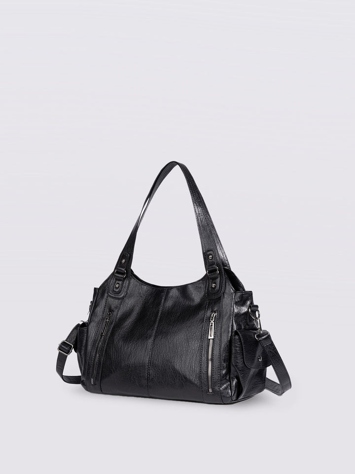 Pia — Structured Leather Look Tote Bag for Women