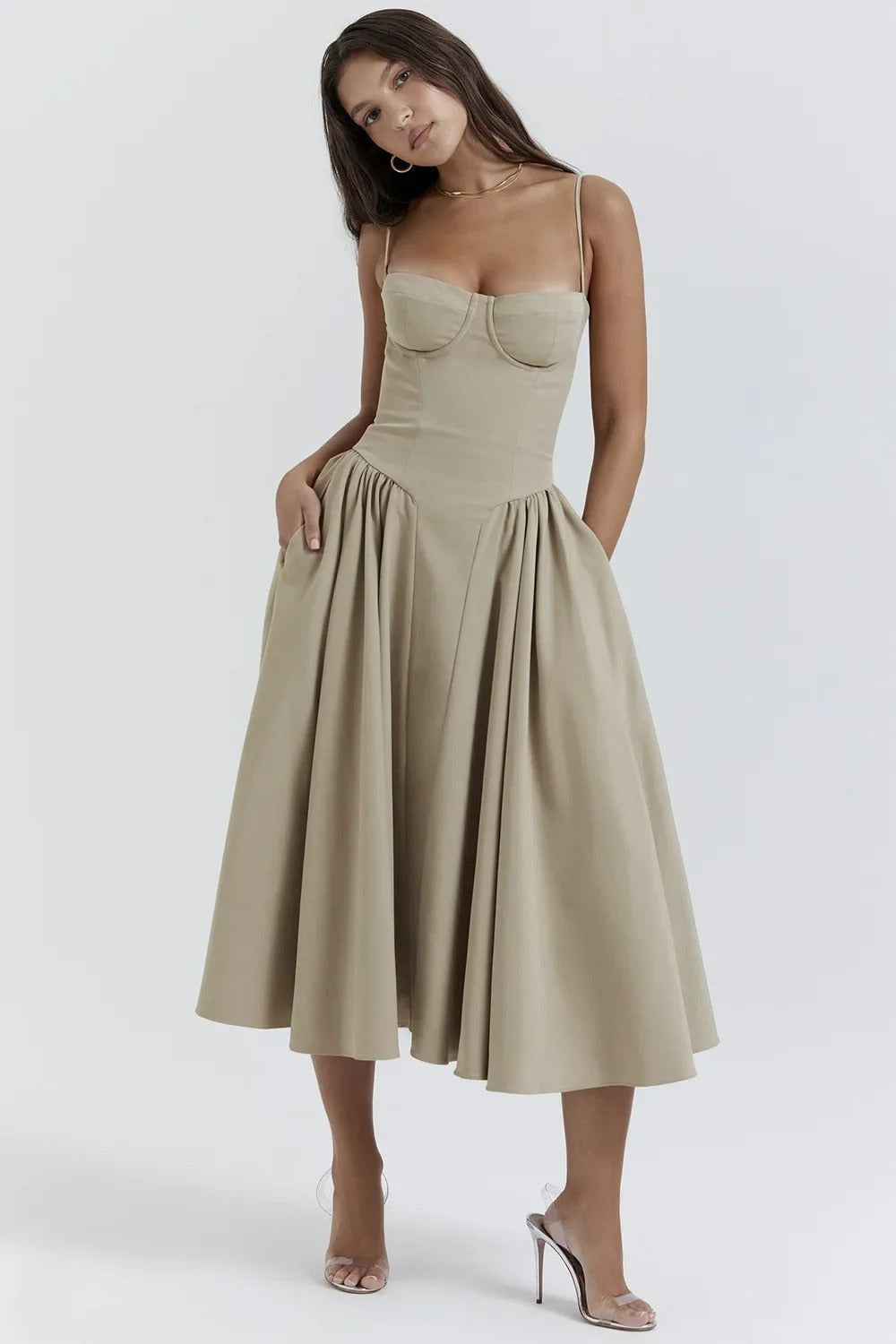 Uma — Sweetheart Neck Maxi Sun Dress for Women