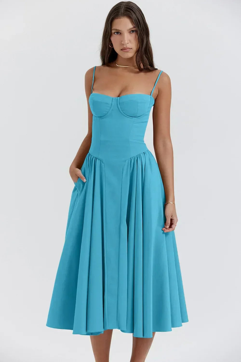 Uma — Sweetheart Neck Maxi Sun Dress for Women