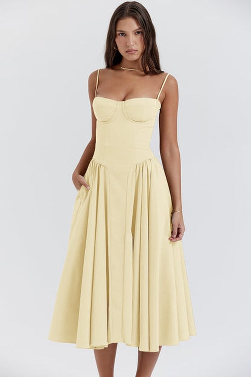 Uma — Sweetheart Neck Maxi Sun Dress for Women
