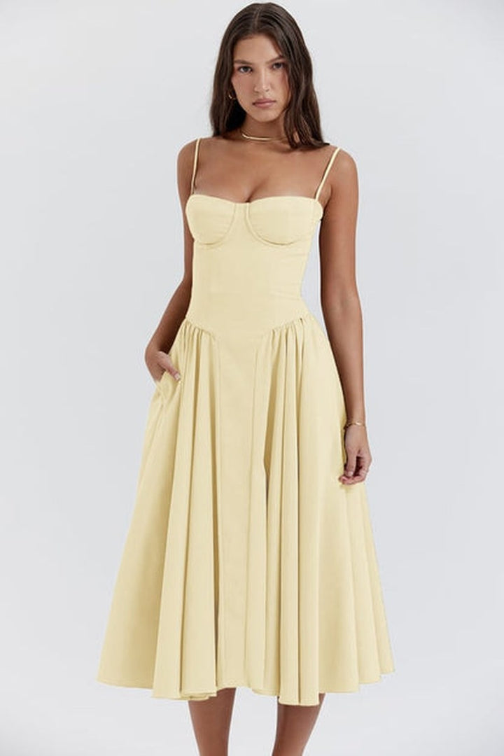 Uma — Sweetheart Neck Maxi Sun Dress for Women