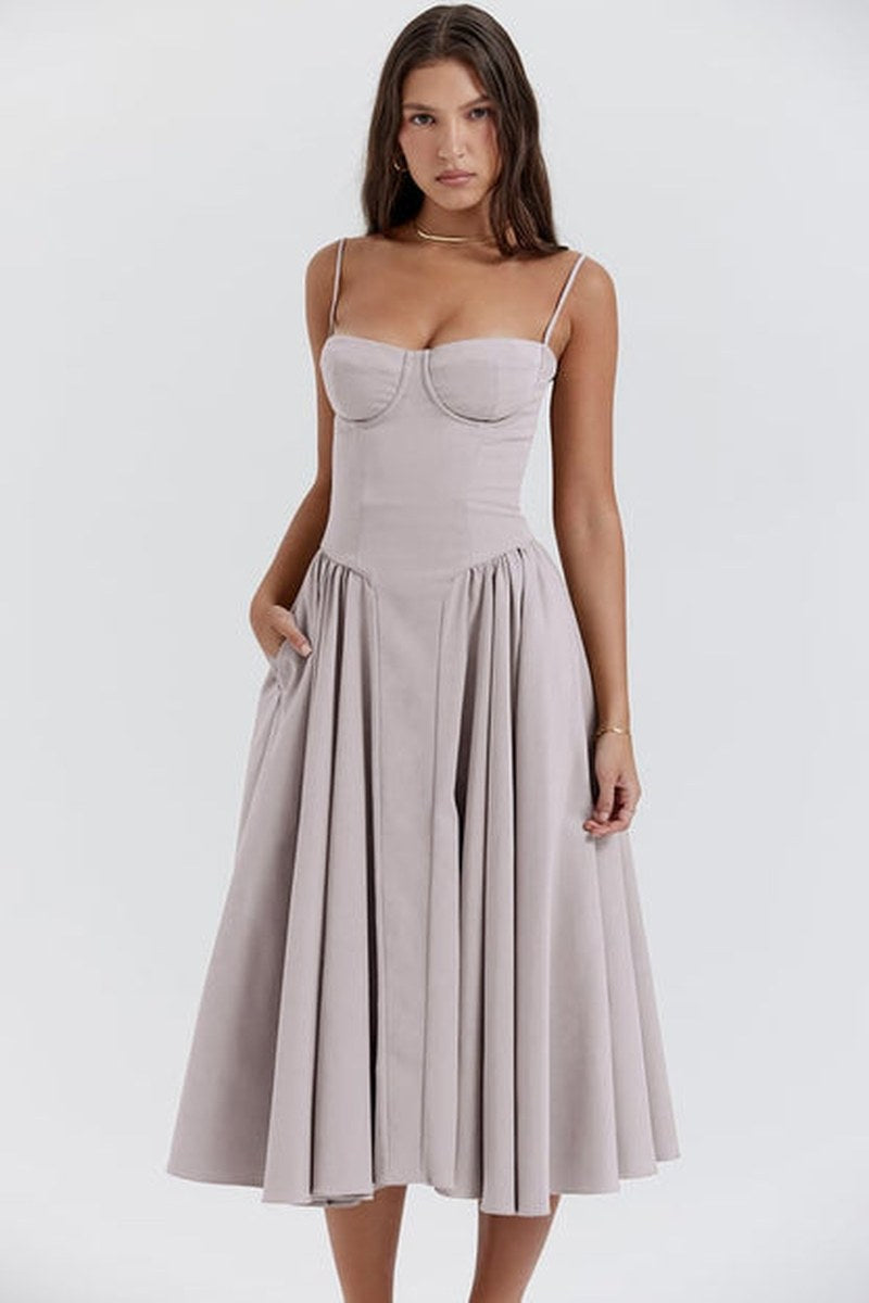 Uma — Sweetheart Neck Maxi Sun Dress for Women