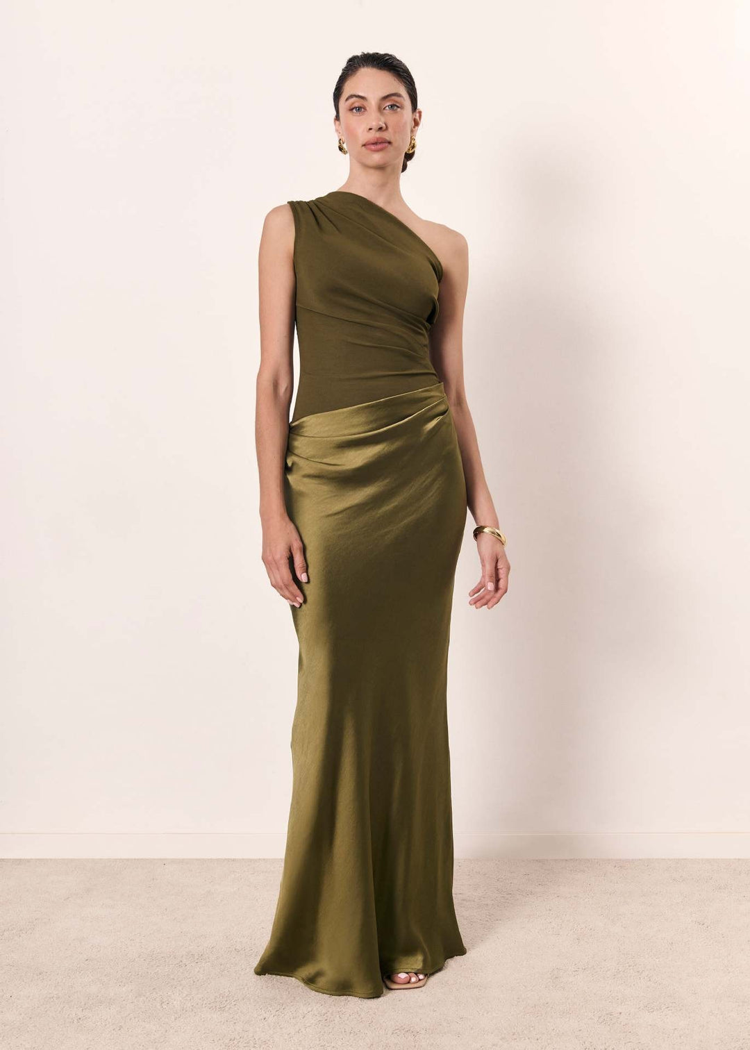 Satin One Shoulder Wedding Guest Dress for Women — Sylvie, image 7