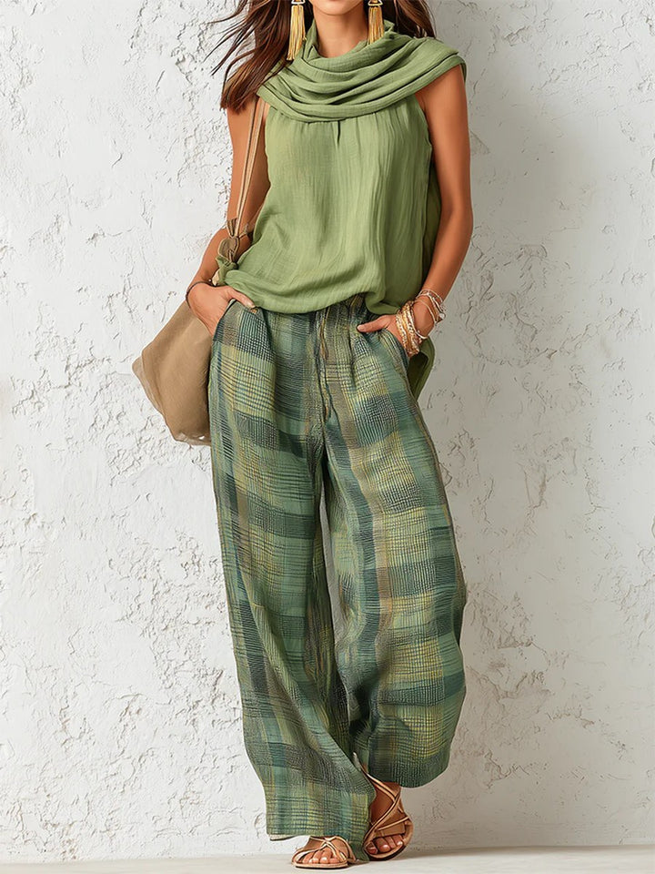 Tessa — Cowl Neck Two Piece Set, Avelony