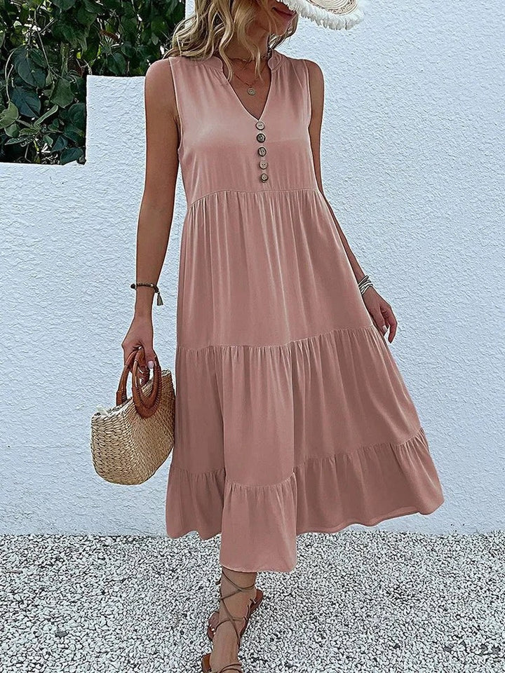 Elowen — Tiered Summer Midi Dress for Women