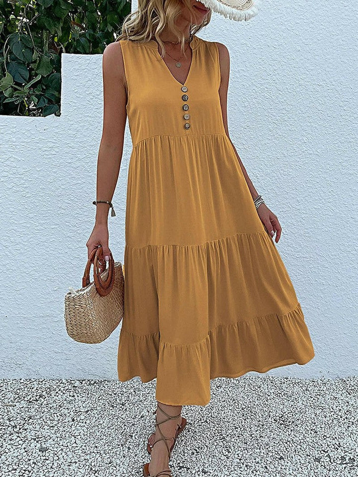 Elowen — Tiered Summer Midi Dress for Women