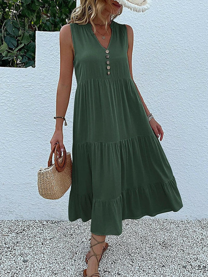 Elowen — Tiered Summer Midi Dress for Women