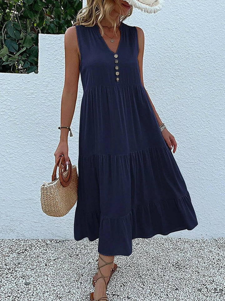 Elowen — Tiered Summer Midi Dress for Women