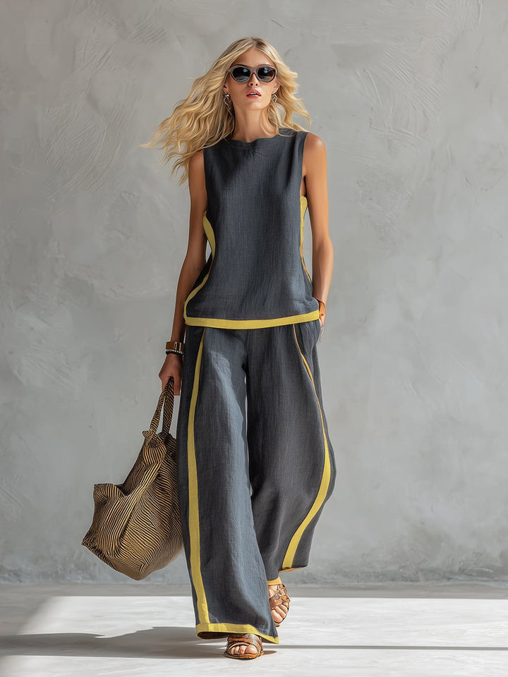 Vianne — Contrast Trim Matching Set, Avelony