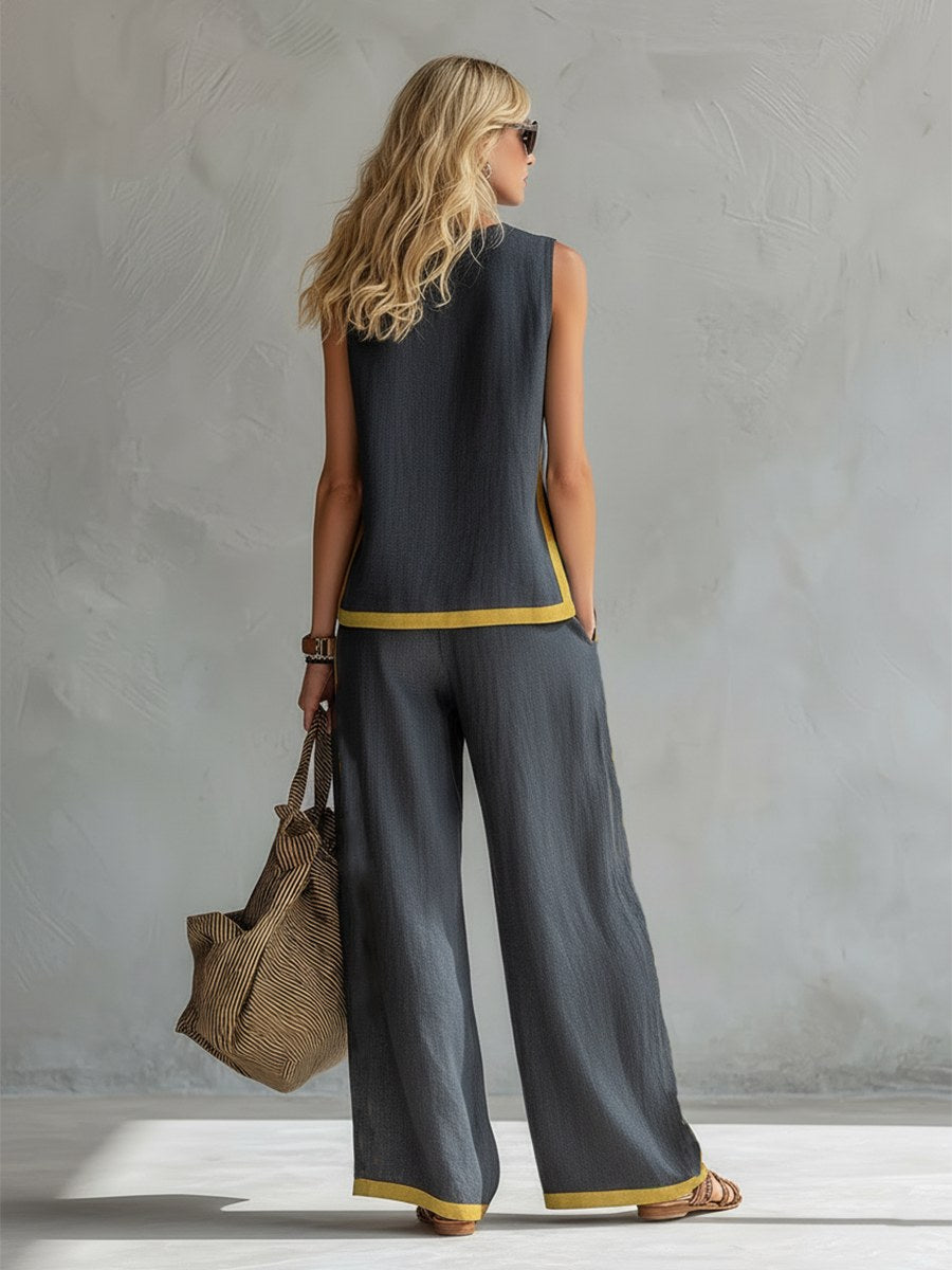 Vianne — Contrast Trim Matching Set (2), Avelony
