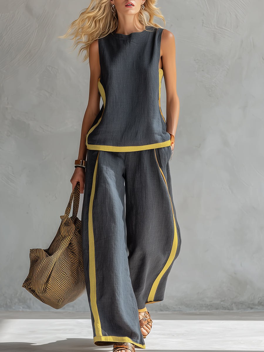 Vianne — Contrast Trim Matching Set (3), Avelony