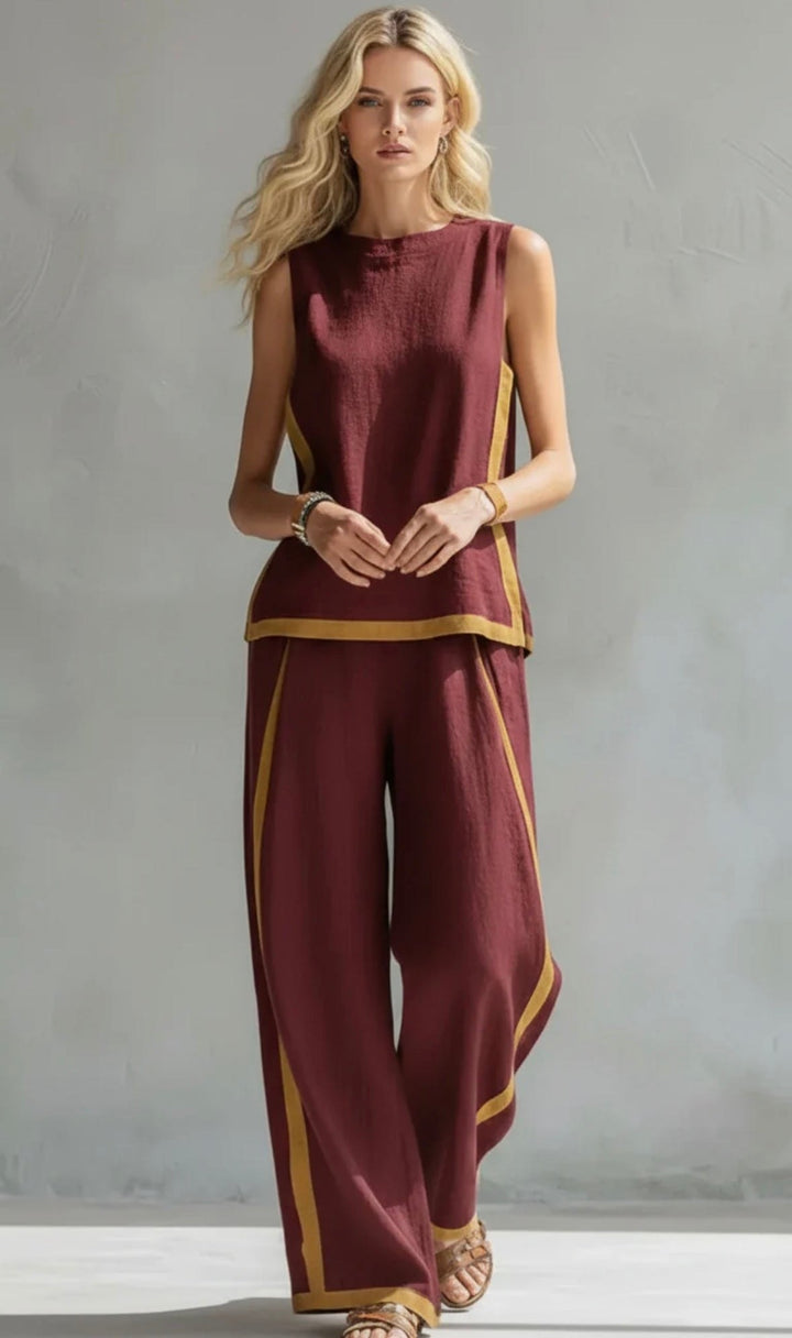 Vianne — Contrast Trim Matching Set (4), Avelony