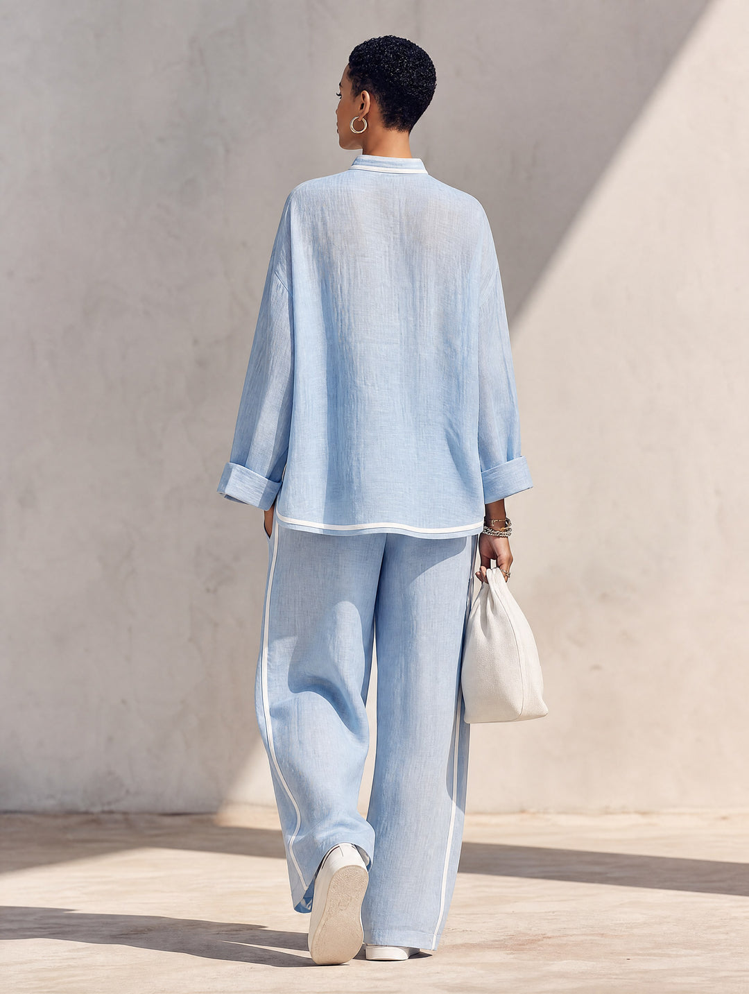 Wynne — Half Zip Linen Two Piece Set (10), Avelony