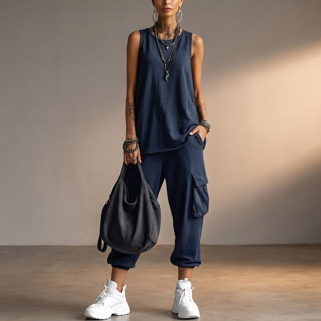 Zinnia — Sleeveless Two Piece Set, Avelony