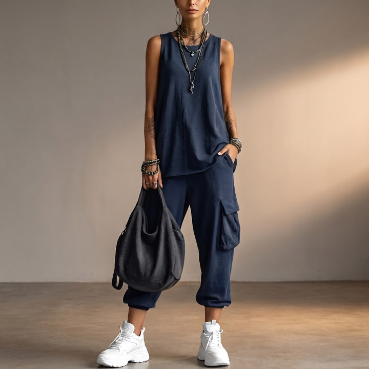 Zinnia — Sleeveless Two Piece Set, Avelony
