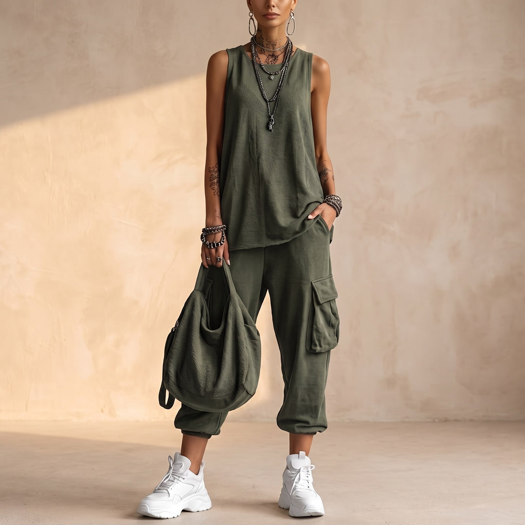 Zinnia — Sleeveless Two Piece Set (3), Avelony