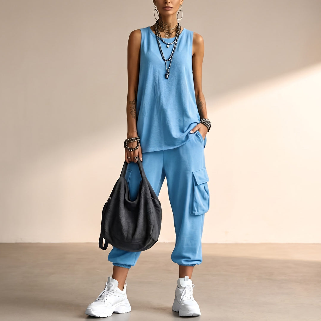 Zinnia — Sleeveless Two Piece Set (4), Avelony