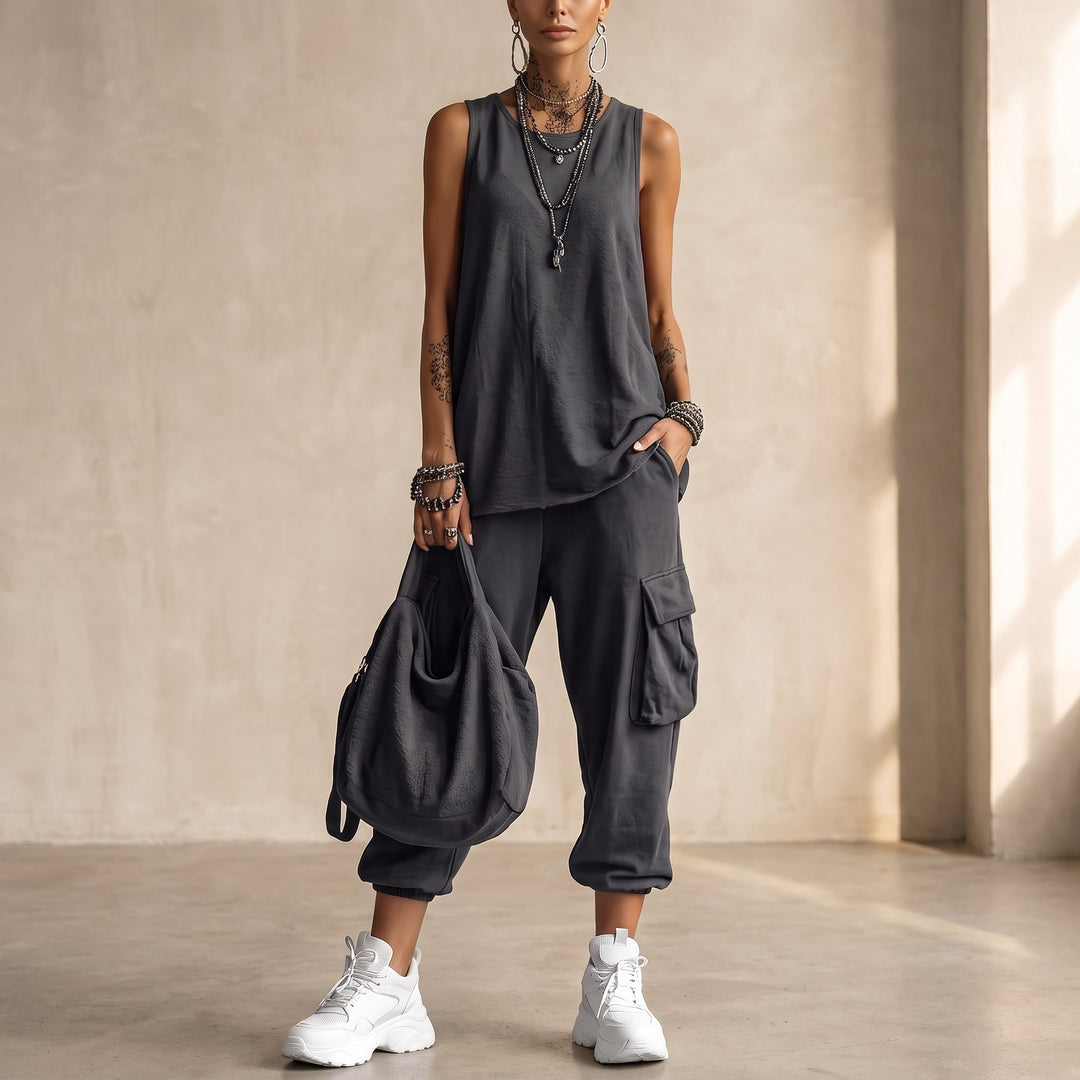Zinnia — Sleeveless Two Piece Set (8), Avelony